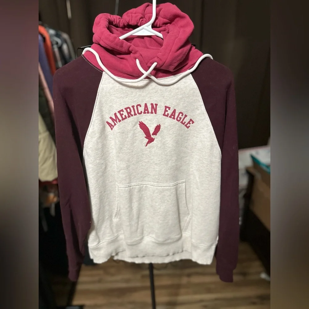 AMERICAN EAGLE OUTFITTERS Women Printed Hooded Sweatshirt - Picture 2 of 6